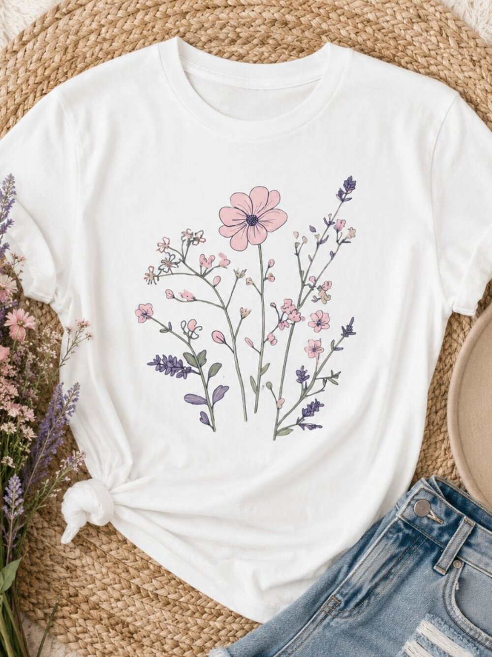 🌼 Wildflower Bella Canvas Shirt | Floral Graphic Tee